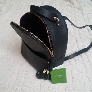 Kate Spade Black Leather Backpack Purse